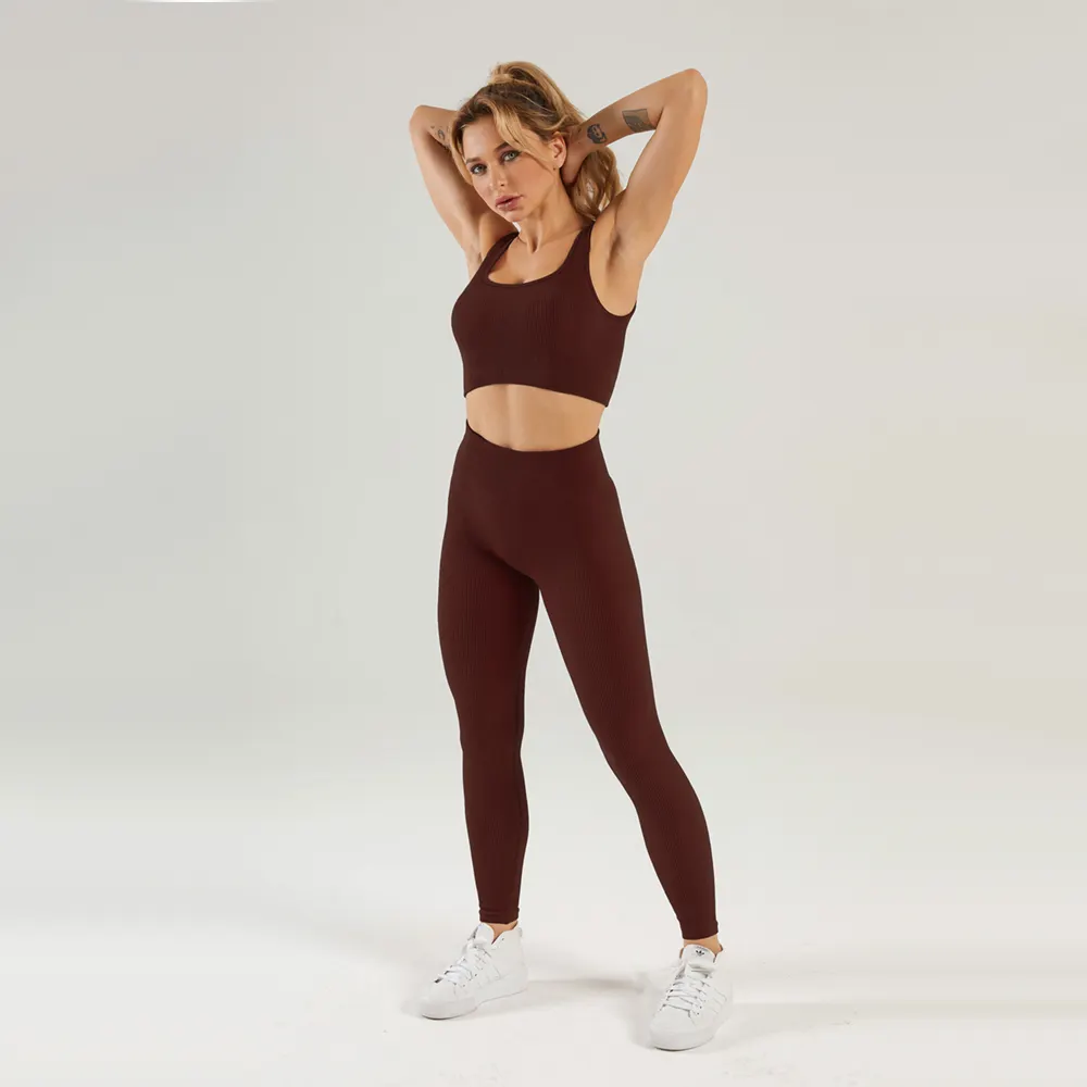 High quality sports leggings and bra set