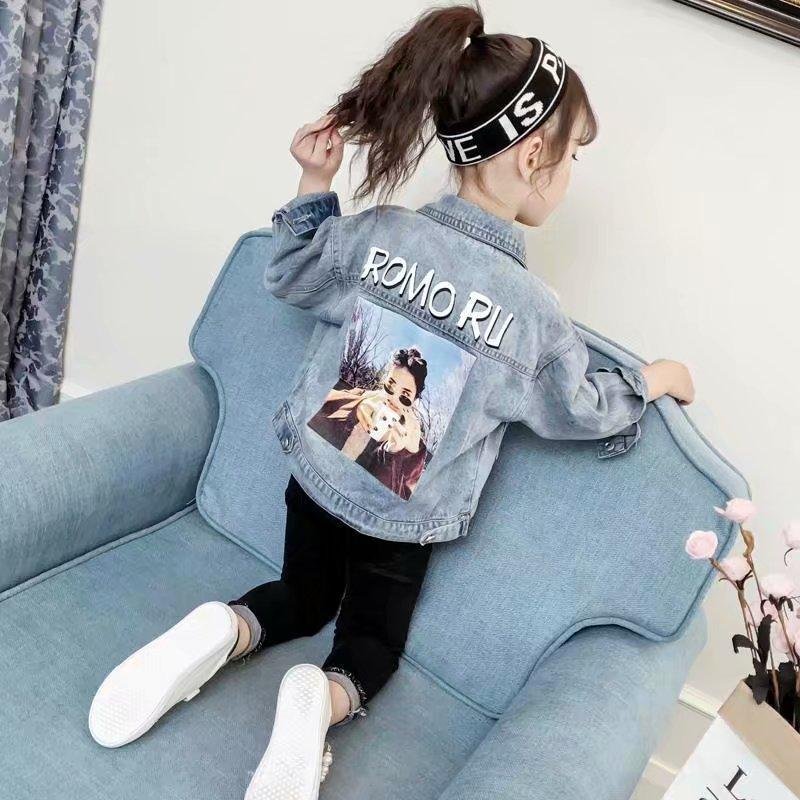 Kids  Denim Jackets Spring Autumn baby jacket Girl Trench Jean Flower Embroidery Coat Children Outerwear Clothing Windbreaker