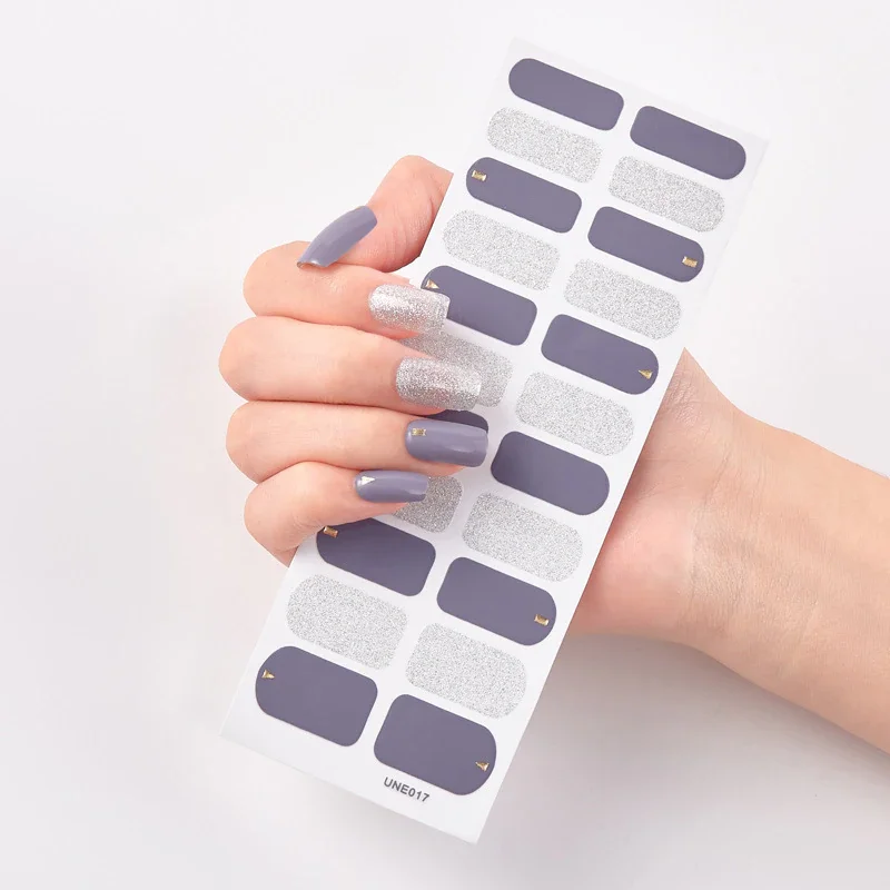 Churchf Fashionable Blue Diamonds Nail Art Stickers Collection Manicure DIY Nail Polish Strips Wraps for Party Decor-Nail Inspo