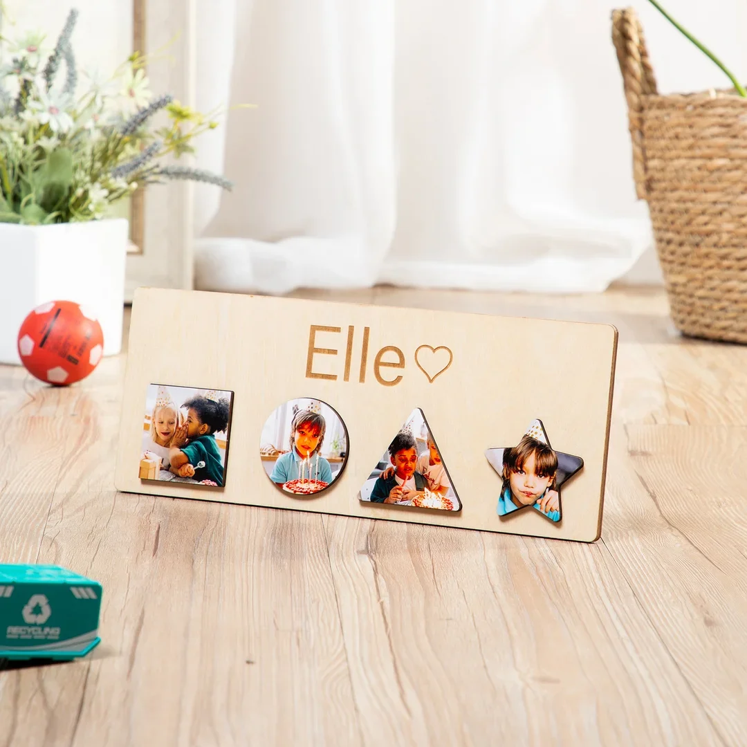 Personalized Baby Name Puzzles with 4 Pictures Early Learning Toys