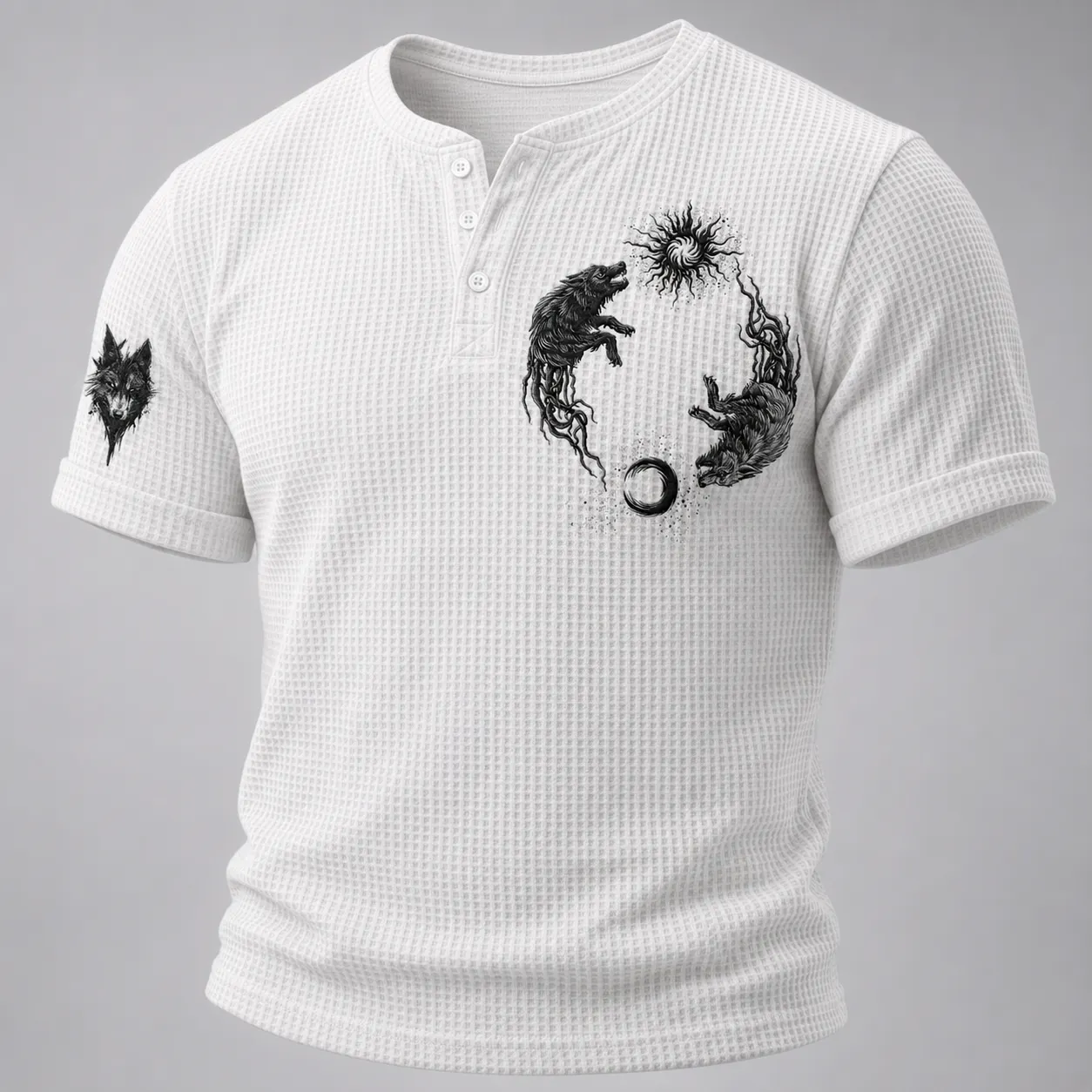 Norse Mythology Viking-Print Men's Casual Top