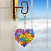 Porte-cl&eacute;s multicolore amour-double face perceuse-diamant