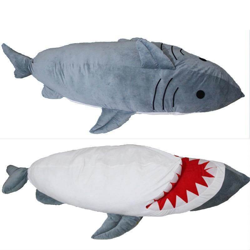 giant shark plush sleeping bag