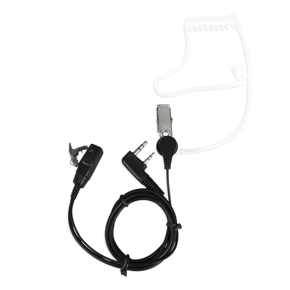 

2 Pin Acoustic Tube Headset PTT Mic Earpiece for Baofeng for Kenwood Radio, 501 Original
