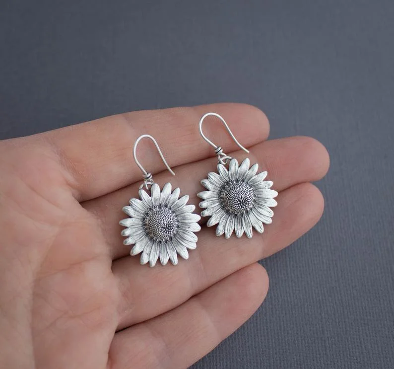 Vintage Sunflower Earrings