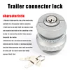 Universal Trailer Parts Hitch Lock Ball Lock for Coupling Tow Caravan Zinc