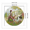 >SALE<Full Embroidery Cotton Thread14CT Counted Noblewoman and Dog Cross Stitch44x44cm
