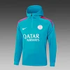 Joyfball 2024/2025 Psg Paris Saint-Germain Half-Pull Hat Style Training Suit Lake Blue Football Shirt 1:1 Thai Quality