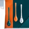 Brosse de nettoyage de toilettes murale avec support