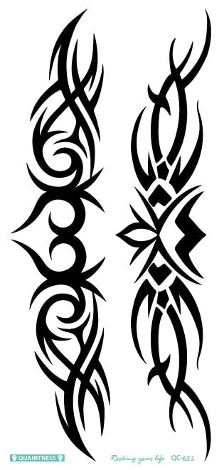 New2020 Black Butterfly Flower Temporary Tattoo Sticker tribal body tattoo Arm Leg Belly Tattoo For women waterprof Taty