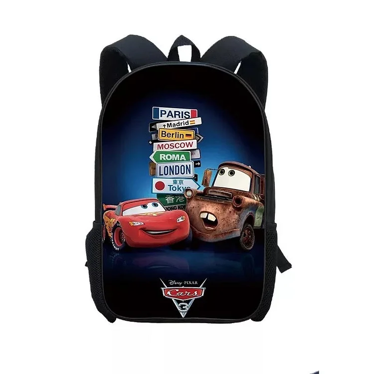 Mayoulove Movie Cars Lightning McQueen #11 Backpack School Sports Bag-Mayoulove