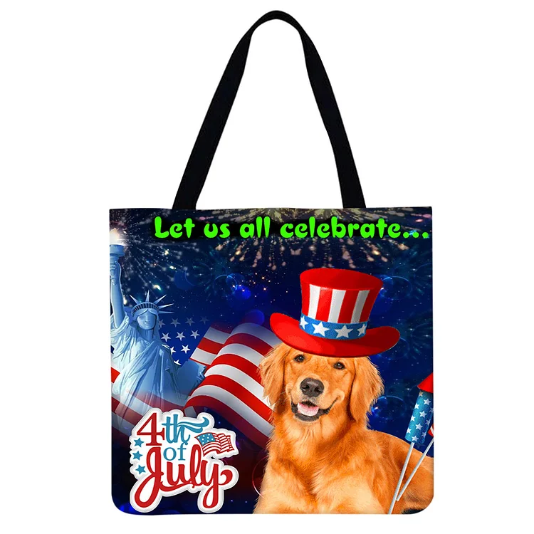 American Independence Day - Linen Tote Bag