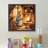 Retro Bunny-11CT/14CT Stamped Cross Stitch 40*40cm/15.75*15.75in tapestrymarket