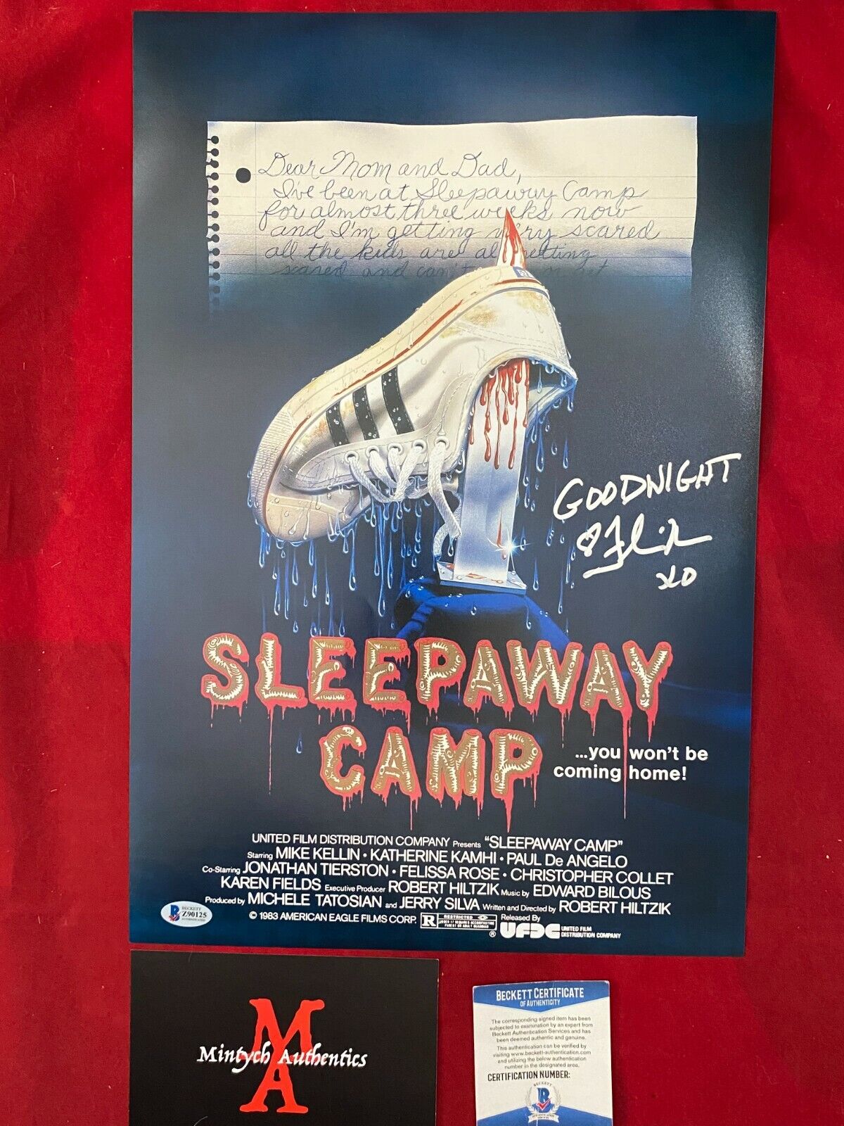 FELISSA ROSE SLEEPAWAY CAMP AUTOGRAPHED SIGNED 12x18 Photo Poster painting! BECKETT COA! HORROR!