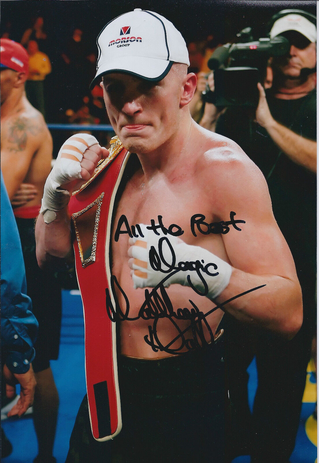 MAGIC Matthew HATTON Signed 12x8 Autograph Photo Poster painting AFTAL COA Welterweight Boxer