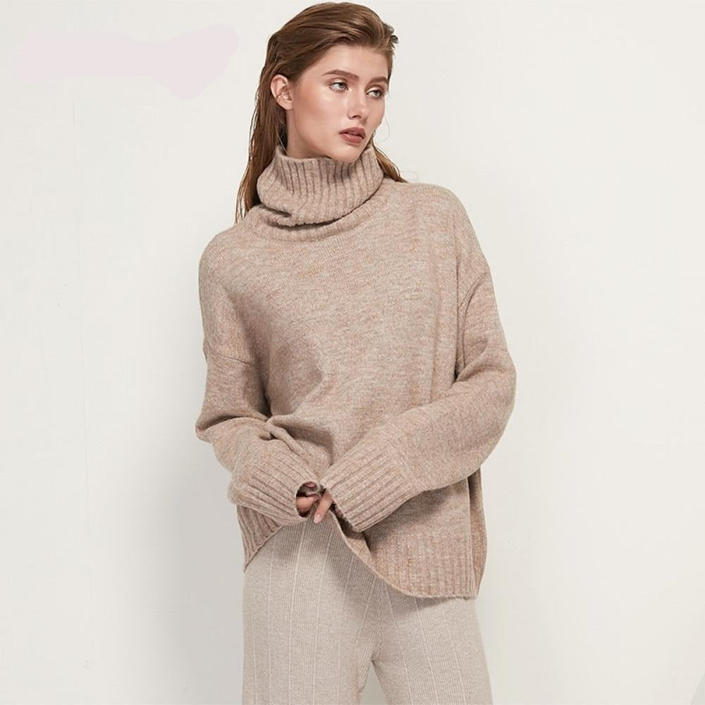  thdmladies  Knitted Turtleneck Cashmere Sweater thedmladies
