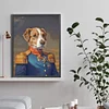>SALE<5D DIY Full Round Drill Diamond Painting Cowboy Dog Kit Home Decoration 30x40cm