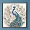Peacock speziell geformte 5D-DIY-Teilbohrer-Diamant-Mal-Kits f&uuml;r Erwachsene Anf&auml;nger Wohnaccessoires Diamantpunkte Edelstein-Kunstsets 11,81 x 11,81 Z
