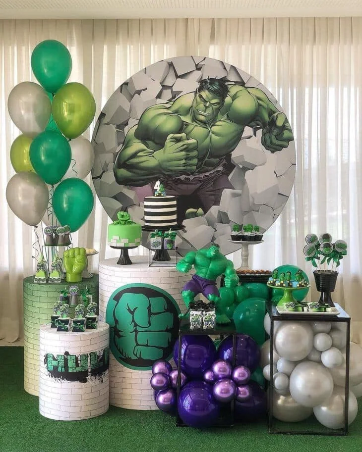 Hulk Party Decoration Round Cover RedBirdParty