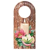 DIY Christmas Candle Flower Diamond Painting Door Handle Hanging Sign Kit