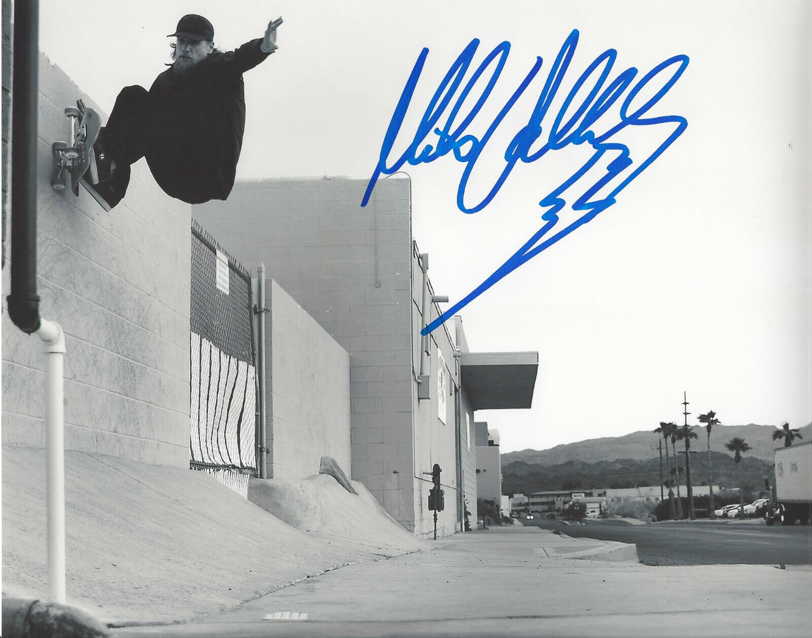 MIKE VALLELY SKATEBOARD LEGEND SIGNED 8X10 Photo Poster painting I w/COA BONES BRIGADE PROOF