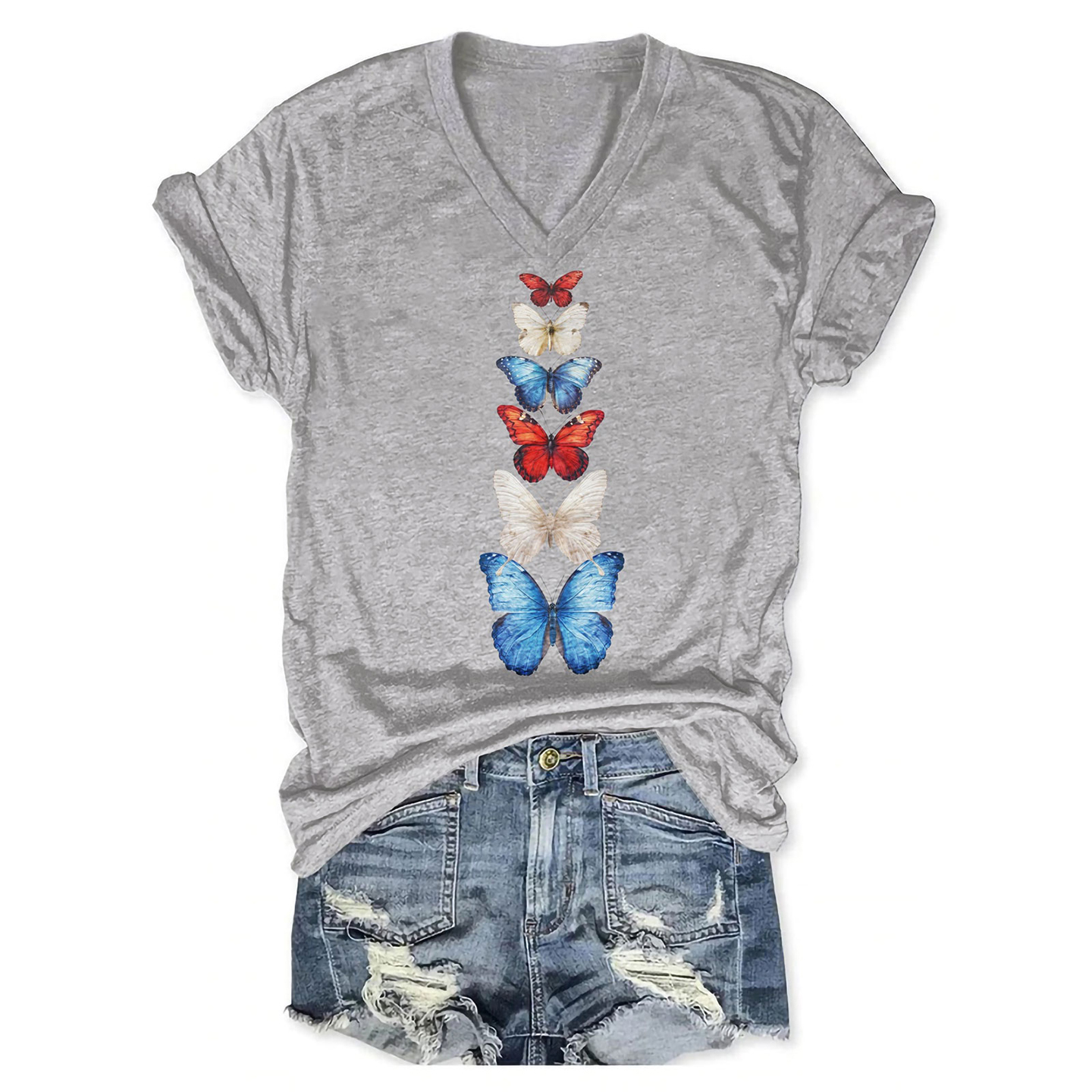 Comstylish Women's Independence Day Print Casual T-Shirt