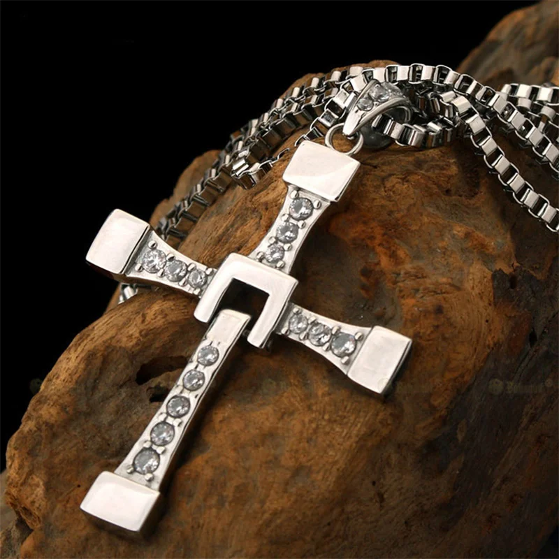 Fashion Shiny Cross Necklace