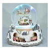 American MR.C Christmas tree music box snowflake rotating crystal ball