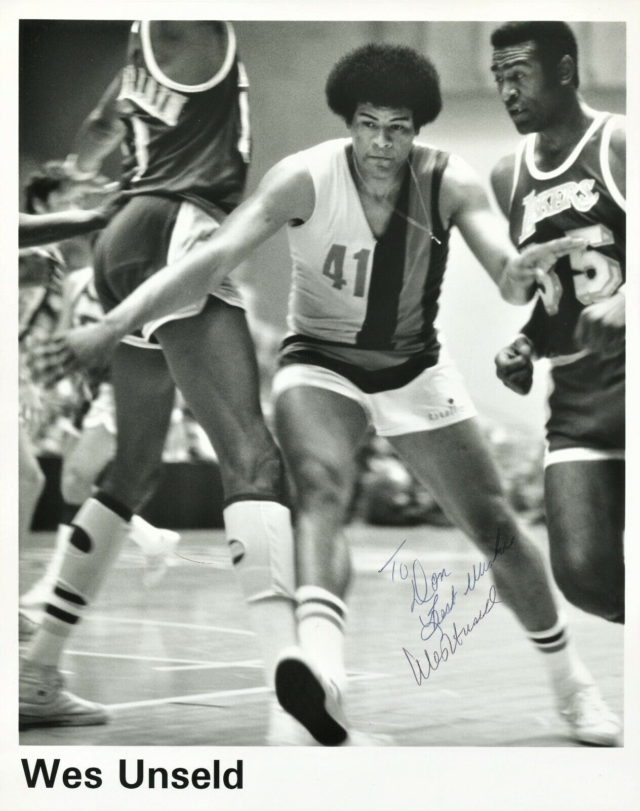 WES UNSELD Signed Photo Poster painting