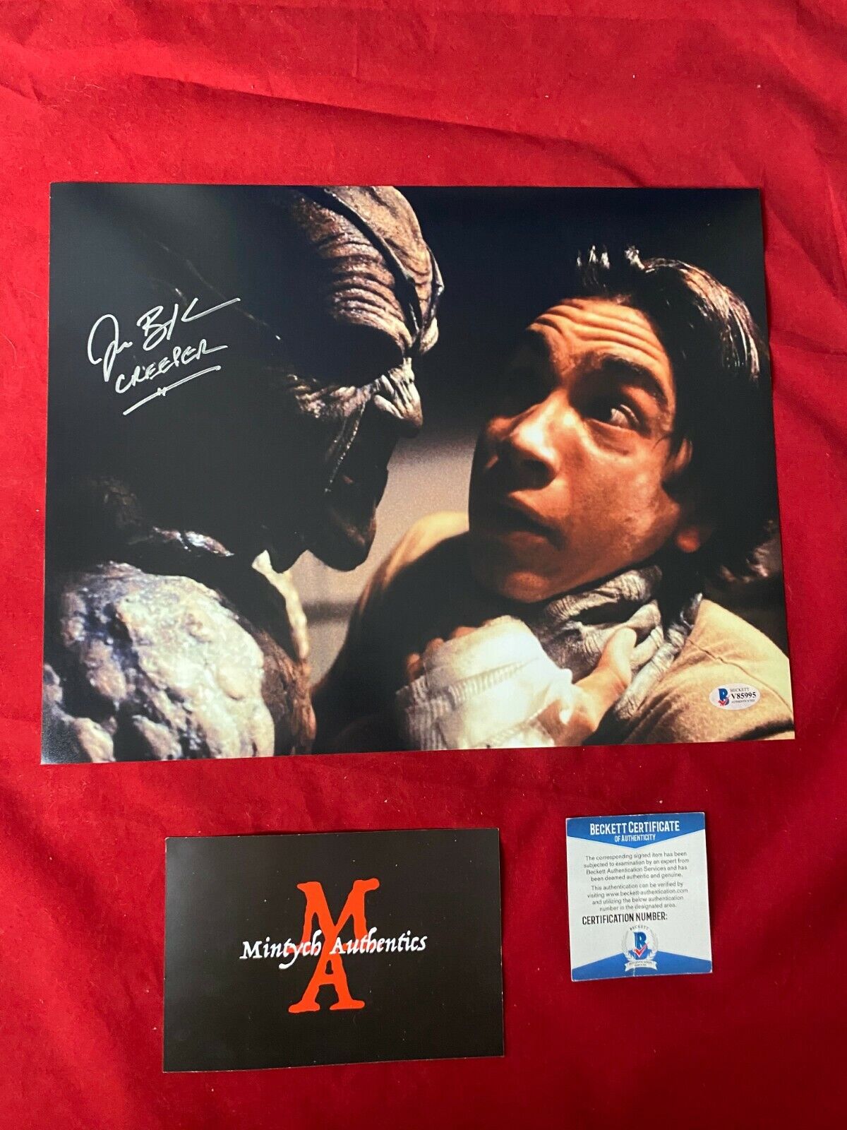 JONATHAN BRECK JEEPERS CREEPERS AUTOGRAPHED SIGNED 11x14 Photo Poster painting! BECKETT COA!