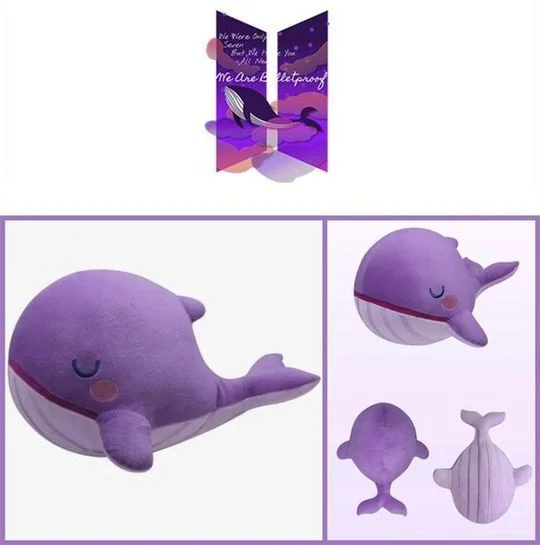 BTS TinyTAN Purple Whale Doll