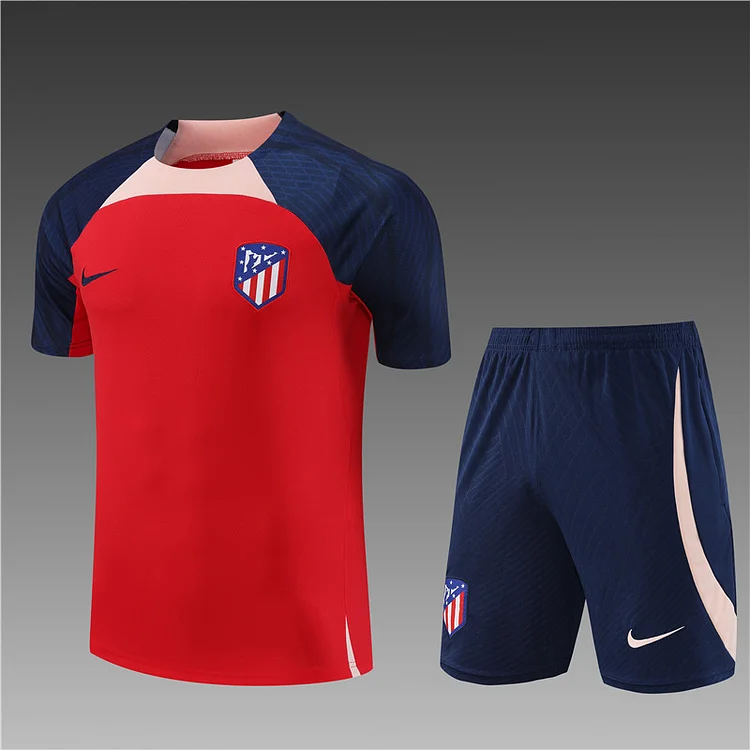 2023-24 Atletico Madrid Red Short Sleeve Training Jersey