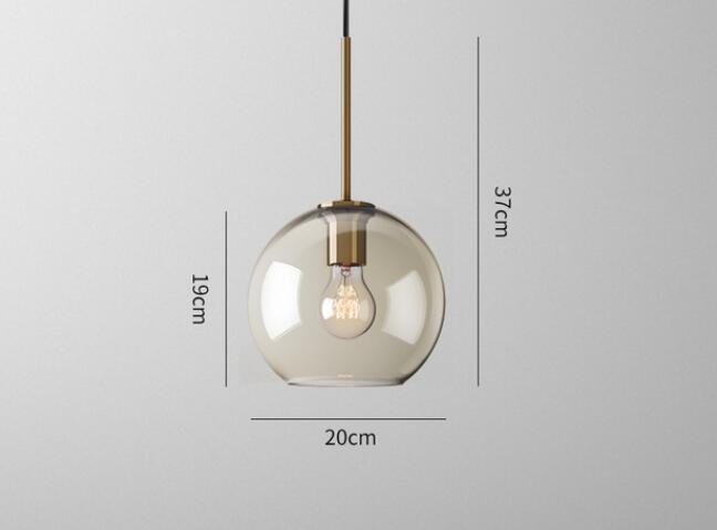 Nordic Glass Pendant Light Modern loft hanging lustre industrial decor Lights Fixtures E27/led for Kitchen Restaurant Lamp