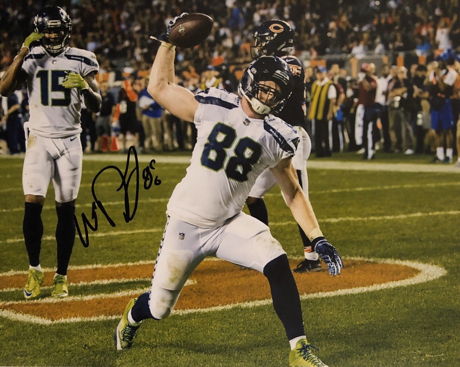 Will Dissly Signed Autographed Seattle Seahawks 8x10 Photo Poster painting 12th Man Coa