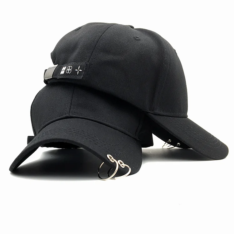 Explosive BTS LIVE THE WINGS TOUR concert hat solid color BTS hoop ring baseball cap_ viptrois