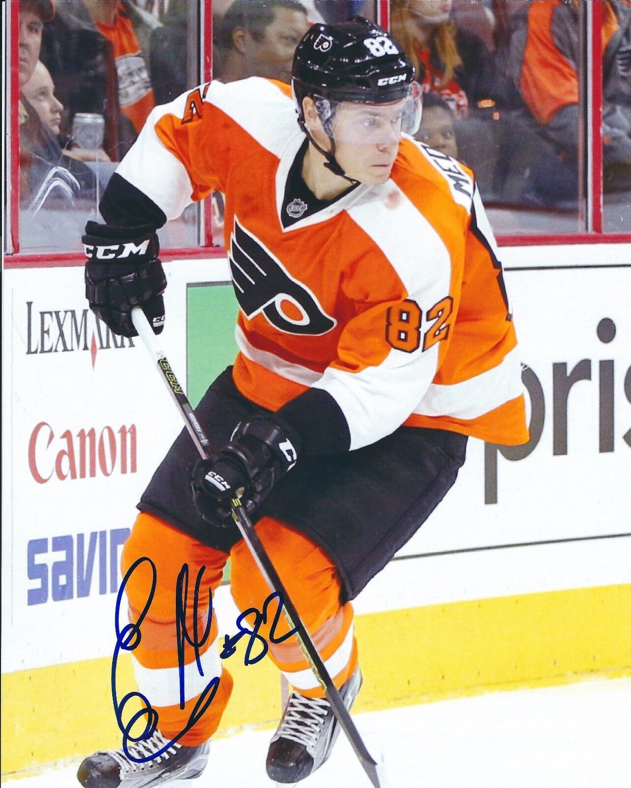 Signed 8x10 EVGENY MEDVEDEV Philadelphia Flyers Photo Poster painting - COA