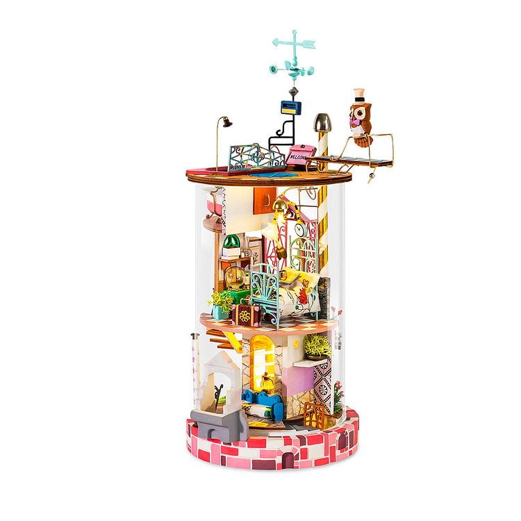 Rolife Bloomy House DIY Glas-Miniatur-Puppenhaus-Bausatz DS002 1:30