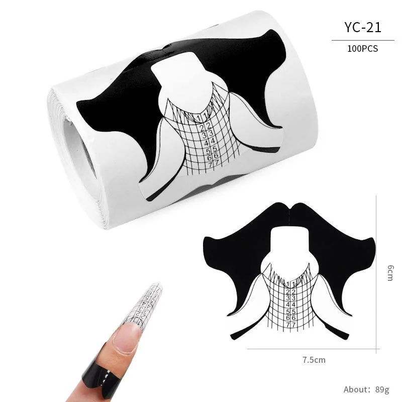 100PC SUV Gel Technology Nail Finger Rest French Nail Phototherapy Extension Used for Nail Extension Nail Mold Tool