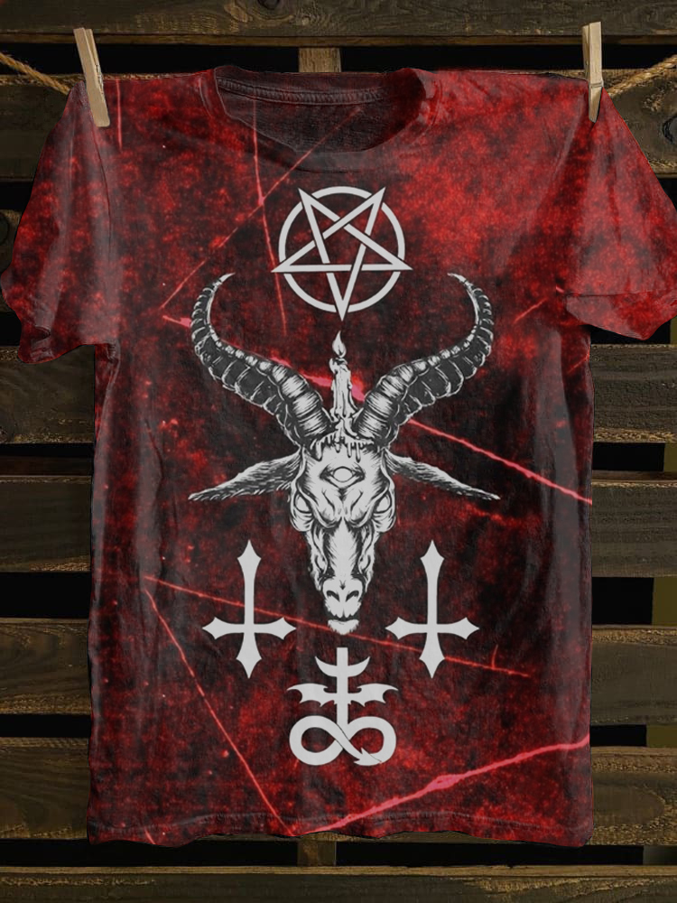 Men's Retro 666 Printed Casual Short Sleeve T-Shirt / Rvogue / Rvogue