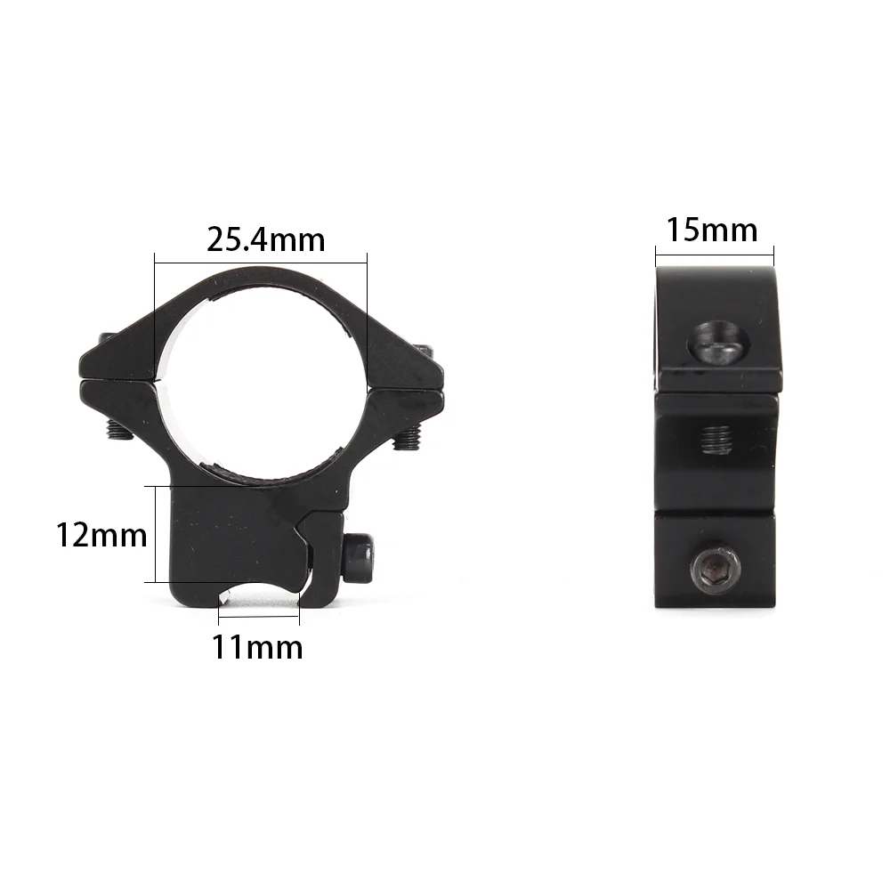 ohhunt® 25.4mm 30mm Diameter 11mm Dovetail Ring Mount Med High Profile