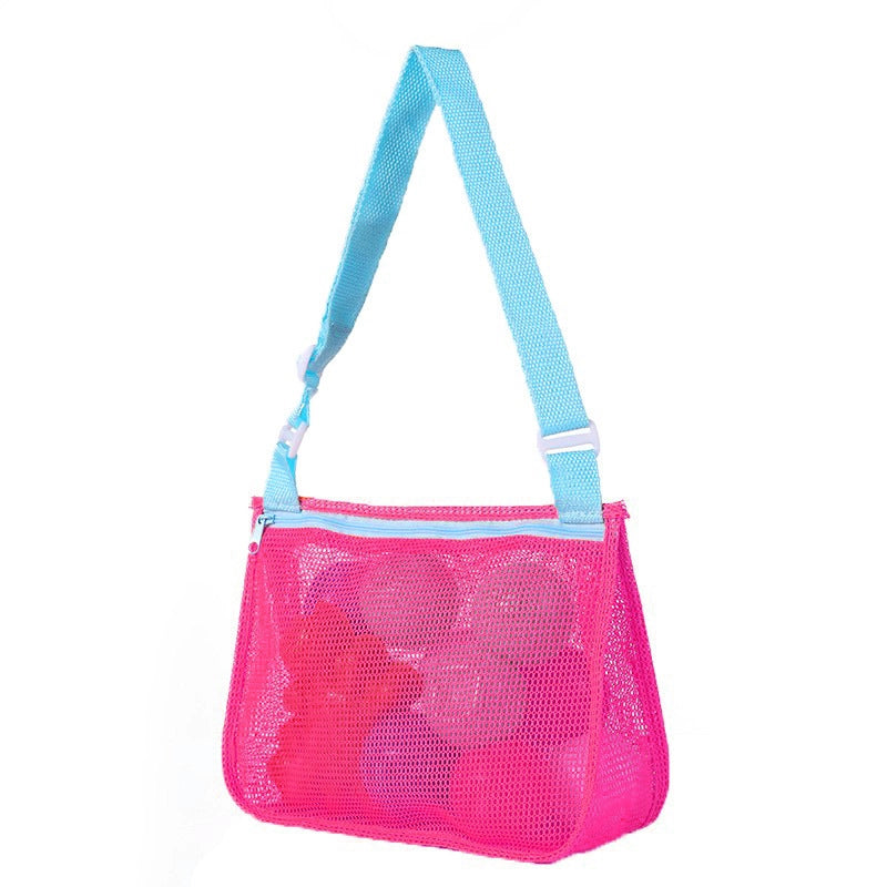 New Color Matching Children’s Toy Bag Shell Storage Bag Travel Beach Bag Hollow Transparent Beach Bag