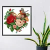 Blumenherz - speziell geformte Diamantmalerei - 30*30cm