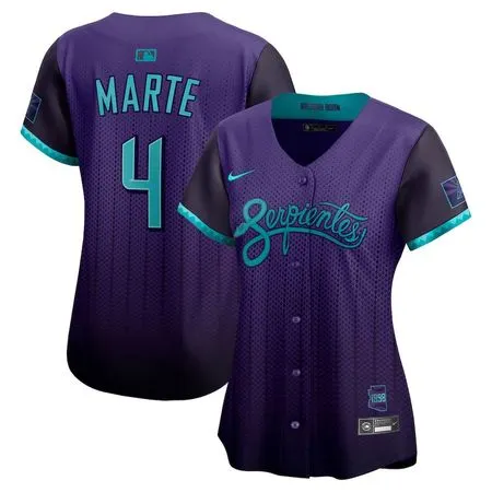 Women's Arizona Diamondbacks #4 Ketel Marte  Purple 2025 City Connect Limited Player Jersey