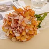 Autumn Decor Burn Edge Large 16.5cm Stem Hydrangea Artificial Flower