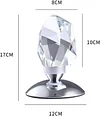 Crystal Table Lamp with 16 Way Dimmable Light, Remote Control USB Rechargeable Crystal Diamond Desk Lamp with Clear Lampshade for Living Room Bedroom Kitchen Decorative Night Lights