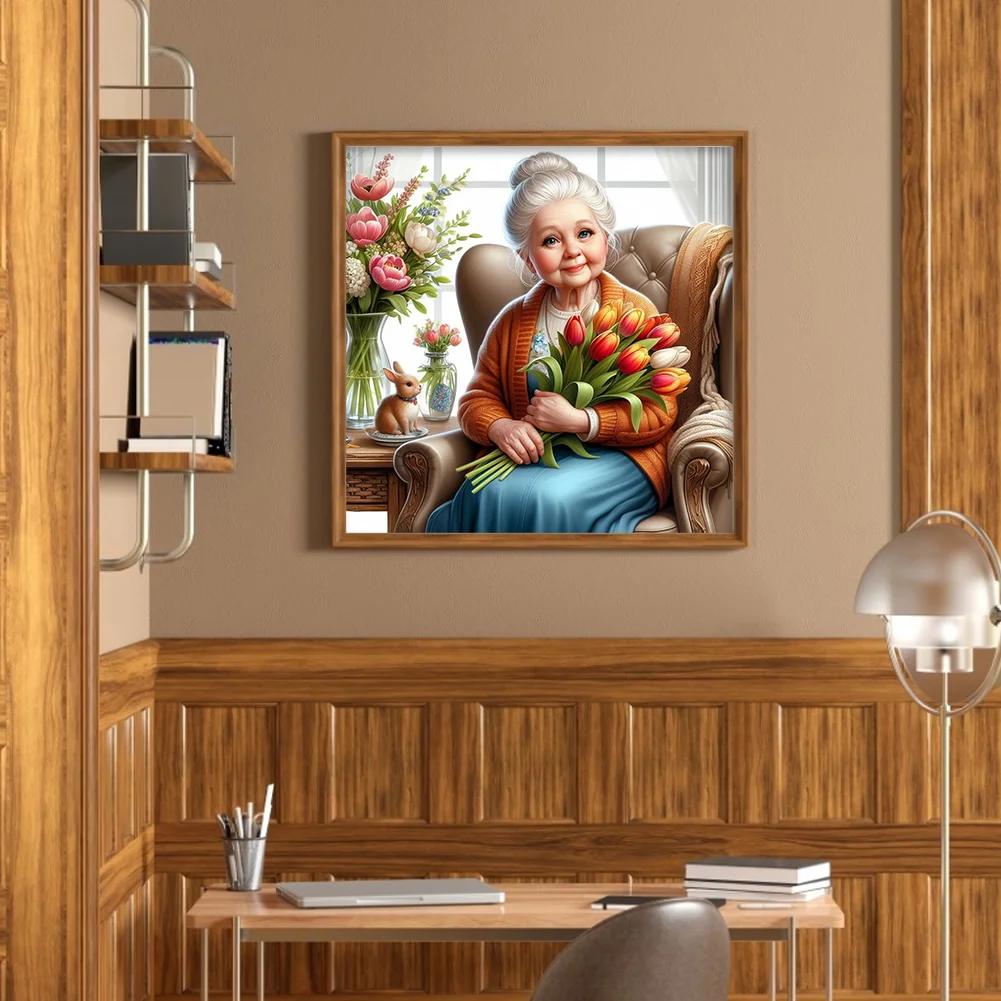 Full Round Diamond Painting 40*40cm - Kind Grandma