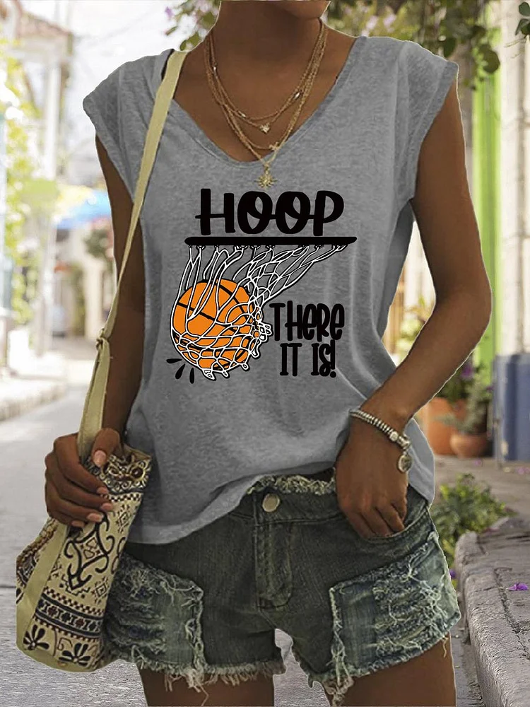 Hoop there it is V Neck T-shirt Tees-Annaletters