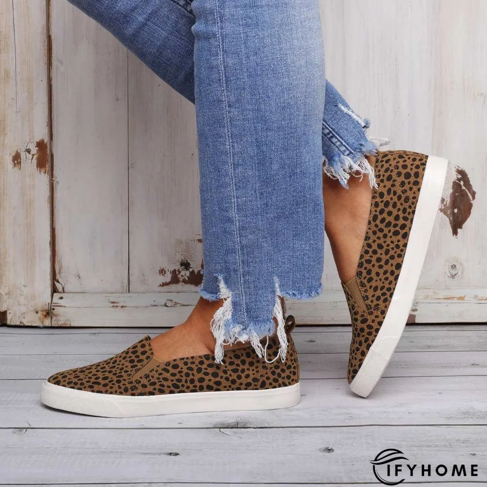 Women Fashion Leopard Loafers All Season Flat Shoes | IFYHOME