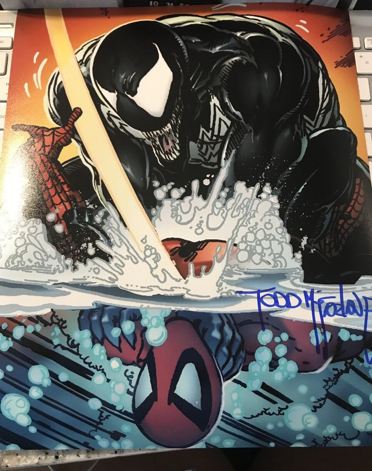 TODD MCFARLANE SPAWN SPIDER-MAN SIGNED AUTOGRAPHED 8x10 Photo Poster painting BECKETT BAS COA D2