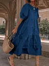 Solid Color Loose Oversized  Maxi Dress
